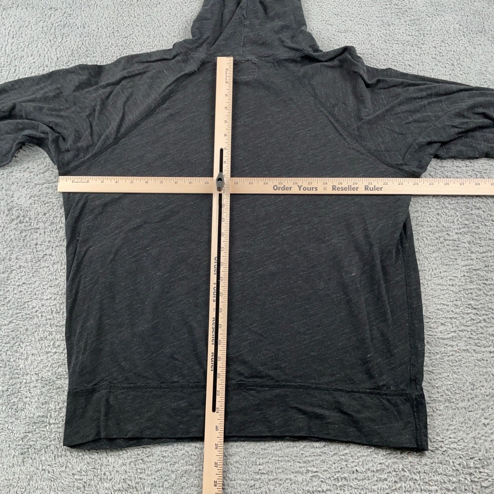 J Crew Hoodie Mens XL Black Cotton Raglan Pullover Lightweight Shirt Casual - Picture 4 of 9